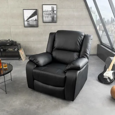 Produktbild von riess-ambiente Komfortabler Kinosessel HOLLYWOOD schwarz Polyester verstellbare Rückenlehne Relaxsessel