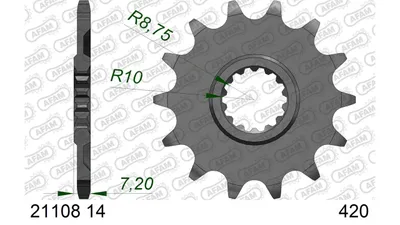 Produktbild von AFAM Stahl Standard Ritzel vorne - 420