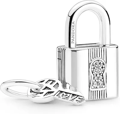 Produktbild von Pandora Charm Anhänger Vorhängeschloss mit Schlüssel Silber Schmuck Accessoire