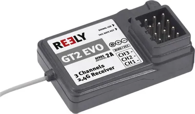 Productafbeelding van Reely GT2 EVO 3-kanaals ontvanger, 2,4 GHz, stekkersysteem, JR