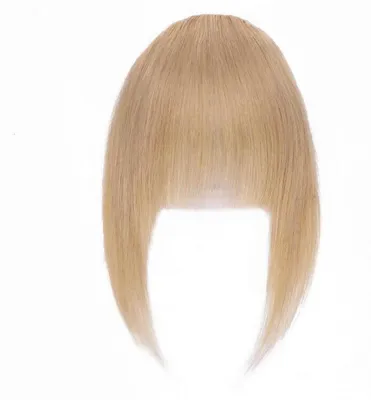 Produktbild von Clip in Pony Haarteile Echthaar 14g Dunkelblond French Bangs with Temples