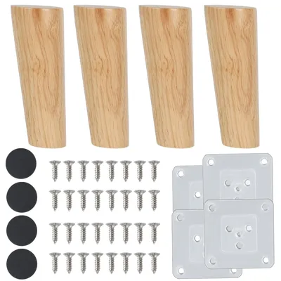 Produktbild von Set aus 4 Holz-Möbelbeinen von 15 cm