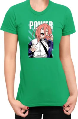 Produktbild von Damen T-Shirt Manga Japan Anime Comics Animation Chainsaw Anime manga Man 14, Lady XL / Grün