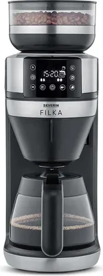 Produktbild von Severin Filterkaffee-Vollautomat FILKA KA 4850 gebürstetmattschwarzsilber  Filterkaffeemaschine Kaffeemaschine Filterkaffee Kaffeezubereiter Filterkaffee-vollautomat