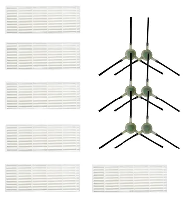 Ersatz-Set: 6 Seitenbürsten + 6 HEPA-Filter für Lefant LS1