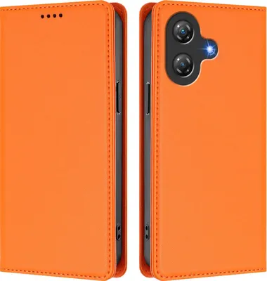 Obrázek produktu pro Kožené pouzdro pro Ulefone Note 21, magnetické flipové pouzdro zPolyuretankůže se stojánkem Oranžová