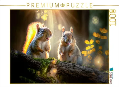 Produktbild von CALVENDO Puzzle Eichhörnchen | 1000 Teile Lege-Größe 64x48cm Foto-Puzzle für glückliche Stunden