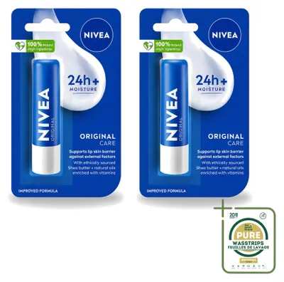 Obrázek produktu pro 2 x Balzám na rty Nivea Original - balení, 2 kusy