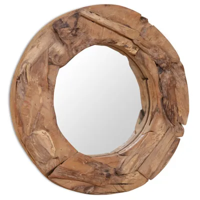 Zdjęcie produktu dla vidaXL Lustro dekoracyjne teak 60 cm okrągłe