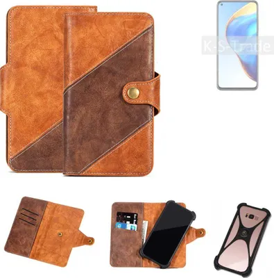 Produktbild von K-S-Trade Handyhülle Schutzhülle Bookstyle Case Wallet-Case kompatibel mit Xiaomi Mi 10T Pro Cover Klapphülle Kantenschutz Smartphone dunkelbraun