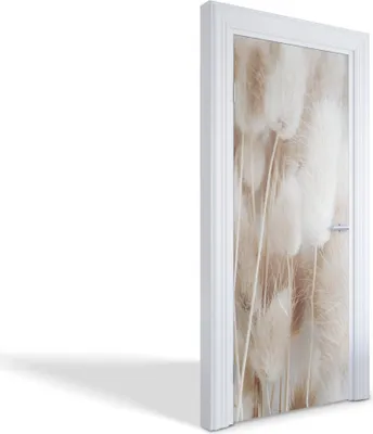 Produktbild von Türdeko Aufkleber Selbstklebende Wandsticker Personalisiert - Flauschiges Gras - 85 x 205 cm