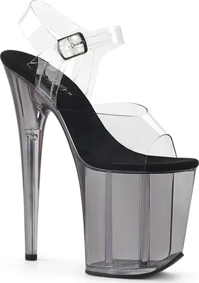 Produktbild von FLAMINGO-808T Herren Sandale von Pleaser, Transparent Smoke , EU 42, US 12