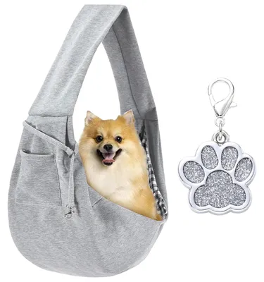 Imagen del producto de TRANKIELO® - Transportín para perros – Bolsa para mascotas ajustable – Ideal para perros pequeños – Algodón de alta calidad