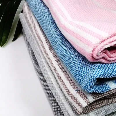 Zdjęcie produktu dla Ręcznik hammam w pasy 100% naturalna bawełna YEYE Antracyt