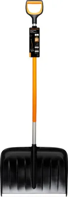 Produktbild von Fiskars X-series Schneeräumer gebogen, Schneeschaufel, Metall, Schwarz, Orange, Anpassbar, Ergonomisch, Polen, 53,2 cm