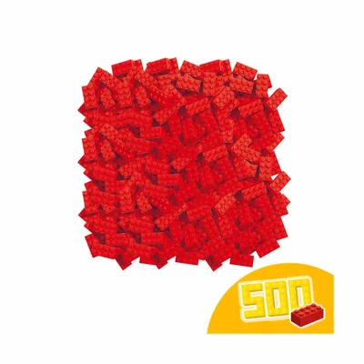 Immagine prodotto di Simba Blox 500 Rote 8er Steine lose, Bausteine, Bauklötze, Kinder Spielzeug, 500 Stück, Rot, 104118922
