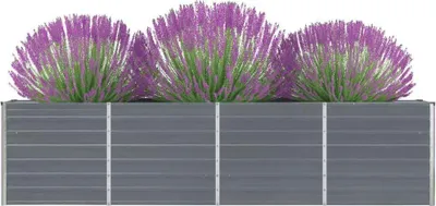Produktbild von vidaXL Hochbeet 320 x 40 x 77 cm Verzinkter Stahl Grau