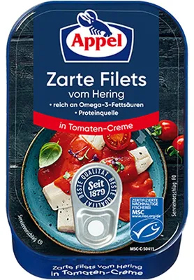 Obrázek produktu pro Appel sleďový filet rajčatový krém z rajčat vyzrálých na slunci 100g