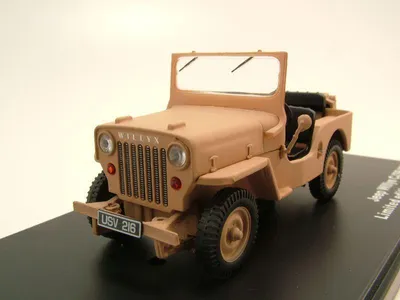 Produktbild von Willys Jeep CJ3B 1953 sand beige Modellauto 1:43 Triple9