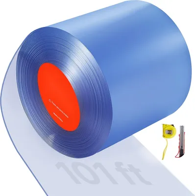 Zdjęcie produktu dla Kurtyna paskowa PVC - Kurtyna paskowa na metry - Długość 30,8 m x szerokość 30 cm - Zakres temperatur -20 °C do 60 °C - Do drzwi w magazynach, garażach, stajniach i supermarketach - Przezroczysta