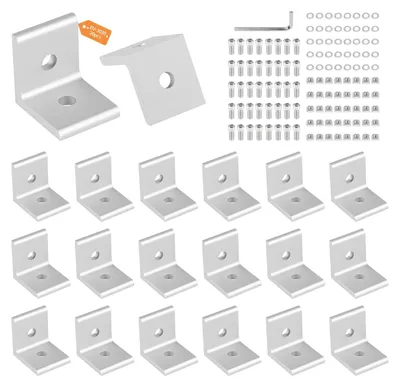 Produktbild von Set aus 20 Aluminiumprofilen mit Eckverbindern und Montagematerial