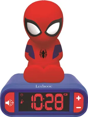 Zdjęcie produktu dla Budzik z lampką nocną SpiderMan 3D