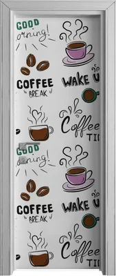 Produktbild von Tür Selbstklebende 70x210 cm Türfolie Türtapete Klebefolie - Kaffee Getränk
