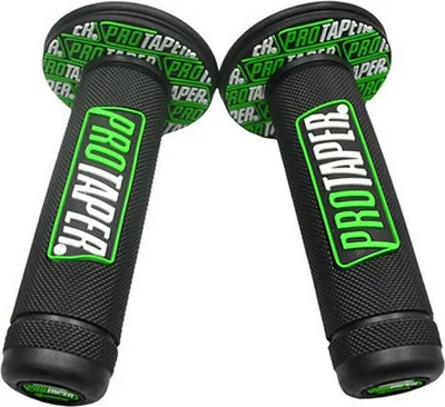 Image de Poignées moto universelles 22mm Dirt Bike Motocross Caoutchouc Moto Vert