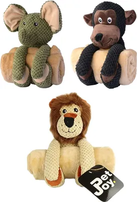 Produktbild von Pet-Joy Products DoggyToy Buddies 2-in-1 Kuscheltier, Motiv:Elephant