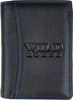 Zdjęcie produktu dla Męska portmonetka skórzana z zamknięciem Wild Horse RFID, czarna