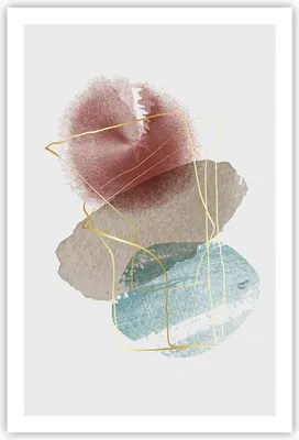 Produktbild von Poster - Poster ohne Rahmen - Form Figur Abstraktion - 61x91,5 cm - Wand Bild - Wanddeko - Wandbilder - Kunstposter - Wandposter - Bilder - Kunstdruck - Wanddekoration - Wandbild - P2XPA61x91-5057