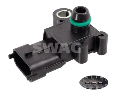 Produktbild von SWAG Ladedrucksensor 33 10 2195 für FORD Fiesta Mk6 Schrägheck (JA8, JR8)