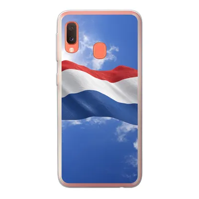 Produktbild von MuchoWow® Handyhülle Schutzhülle Hülle für Samsung Galaxy A20e Die Flagge der Niederlande weht am Himmel Silikon Softcase Handy Hülle - Abdeckung