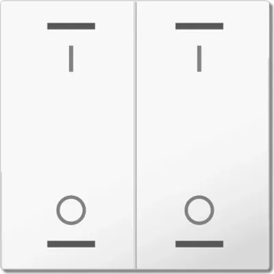 Produktbild von MDT Wippe KNX Taster Light 55, 2-fach, Reinweiß glänzend, Schalten, 1 Stk.