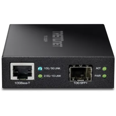 Zdjęcie produktu dla Konwerter mediów TRENDnet TFC-10GSFP, 10GBASE-T na światłowód SFP+