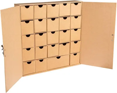 Imagen del producto de Pappm - Calendario de Adviento - 100% reciclado - 29,6 x 29,6 x 6,5 cm - Calendario de Adviento para rellenar