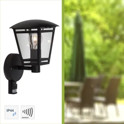 Produktbild von AUßENWANDLAMP RILEY MIT SENSOR 1XE27 IP44
