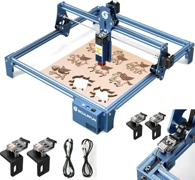 Produktbild von SCULPFUN S9 mit Standard Endschalter Kit, 90W Effekt Engraver, Holz Gravieren Schneiden, Präziser Fokus, Ganzmetall