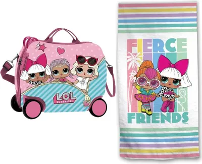 Produktbild von LOL Surprise Mädchen Kinder Reise Set Kinderkoffer Koffer Strandtuch