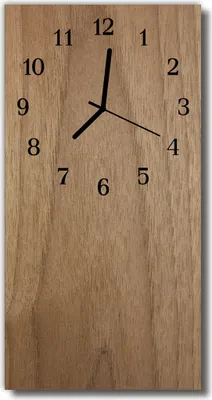 Immagine prodotto di Orologio da parete Tulup Glasuhr, orologio da cucina, vetro temperato, 30x60 cm, da tavolo, colore marrone