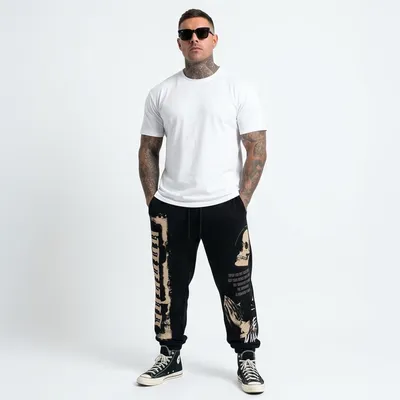 Obrázok produktu pre Pánske voľné tepláky Yakuza Pray, čierne, M