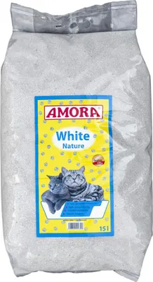 Produktbild von Amora Katzenstreu WHITE COMPACT Nature, Ton, 15 l, Grau