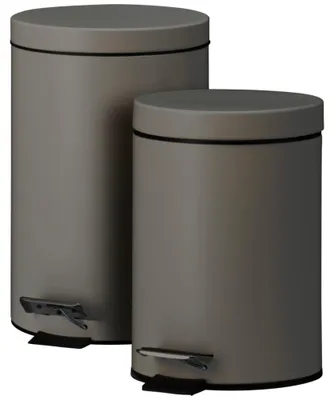 Image de Poubelles à pédale de 12 et 3 litres, couleur bronze