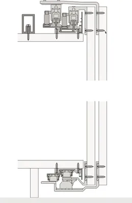 Produktbild von Hawa Combino 50 H FS Schiebetürbeschläge obenlaufend für Türen bis 65kg, 2-türig