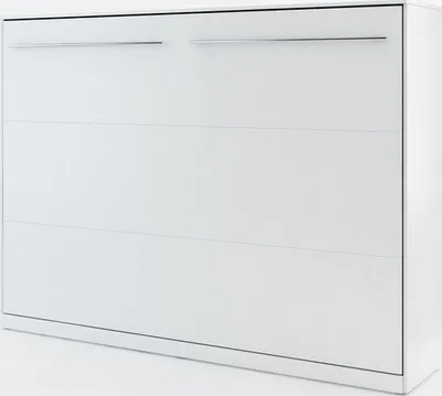 Produktbild von Wandbett Schrankbett CONCEPT PRO CP-04 Horizontal 140x200 WEIß MATT Wandklappbett, Schrankklappbett, Schrank mit integriertem Klappbett, Funktionsbett inkl. Lattenrost