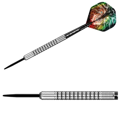 Produktbild von Mission | Dominik Grüllich | Steeldarts | 95% Tungsten | 21,5g | Silver Black | Dartpfeile Set