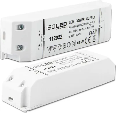 Produktbild von ISOLED LED Trafo 12V/DC, 0-70W, SELV