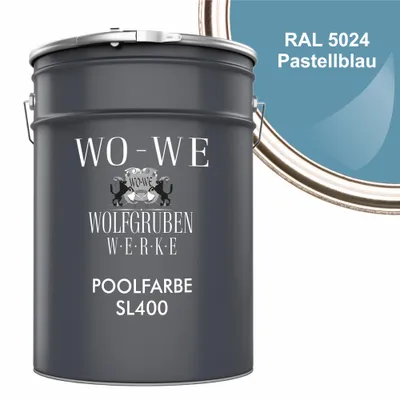Produktbild von Schwimmbadfarbe Poolfarbe Schwimmbeckenfarbe SL400 Pastellblau ähnl. RAL 5024 - 10L