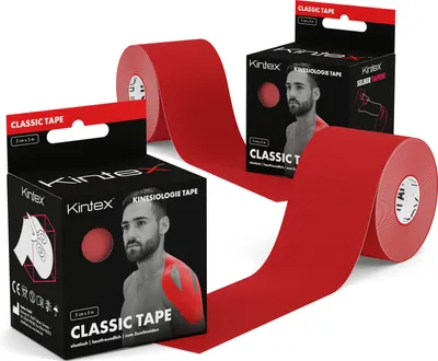 Produktbild von 2 Rollen Kintex Kinesiologie Tape Classic 5 cm x 5 m  Rot