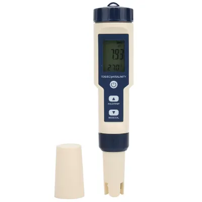 Immagine prodotto di EZ-9909 Analizzatore di qualità dell'acqua con funzione 5 in 1 tester PH salinità TDS EC con retroilluminazione